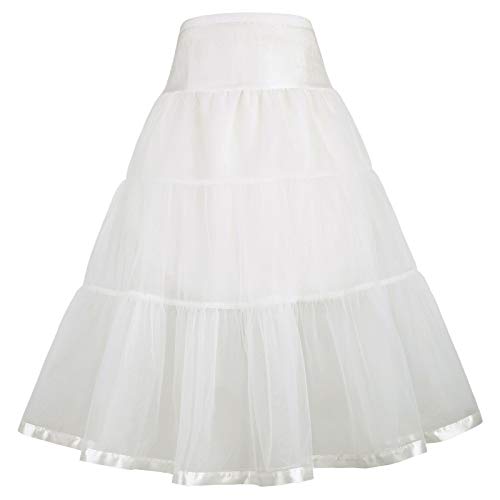 GRACE KARIN Niñas Tutu Falda 50s Completo Crinolina Boda Rockabilly Enagua Beige 10~11 Años CL36-3 GRACE KARIN Niñas Tutu Falda 50s Completo Crinolina Boda Rockabilly Enagua Beige 10~11 Años CL36-3