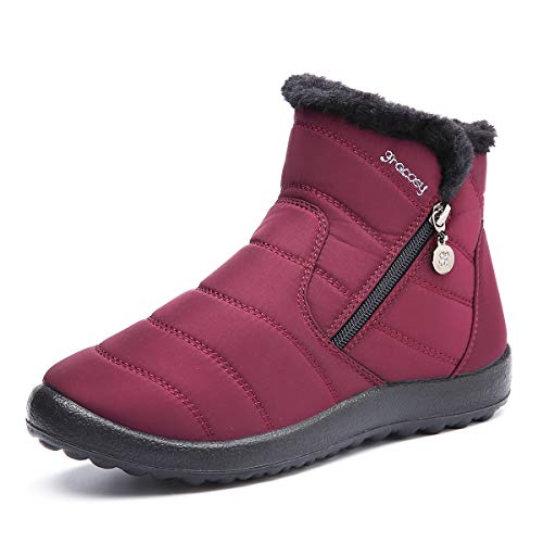 gracosy Botas de Mujer 2020 Otoño Invierno Goma Encaje Forro de Piel Punta Redonda Botas de Nieve Zapatos de Trabajo Formal Calzado Antideslizante Ligero Botines Que Caminan gracosy Botas de Mujer 2020 Otoño Invierno Goma Encaje Forro de Piel Punta Redonda Botas de Nieve Zapatos de Trabajo Formal Calzado Antideslizante Ligero Botines Que Caminan
