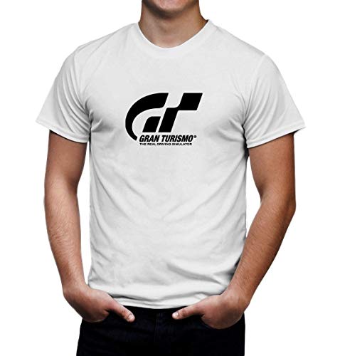 Gran Turismo Sport White tee Shirt Mens Round Neck Short Sleeves Bottoming T-Shirt