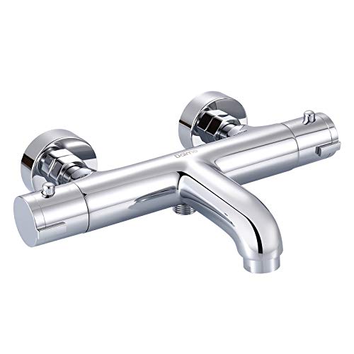 Grifo Termostático Ducha, Dalmo Griferia Termostatica Ducha con el Botón de Seguridad 38 ℃, Cromo, DBWF02XS Grifo Termostático Ducha, Dalmo Griferia Termostatica Ducha con el Botón de Seguridad 38 ℃, Cromo, DBWF02XS