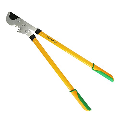 GRÜNTEK Tijera de podar 2 Manos T-Rex 76cm Cortarramas hasta Ø 5cm. Hoja Bypass 67mm. con Doble Engranaje. GRÜNTEK Tijera de podar 2 Manos T-Rex 76cm Cortarramas hasta Ø 5cm. Hoja Bypass 67mm. con Doble Engranaje.