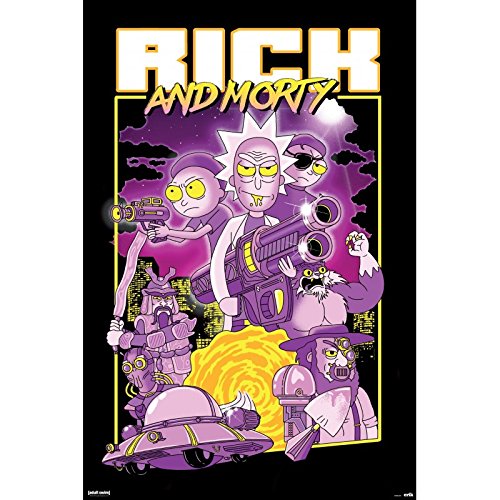 Grupo Erik GPE5235 Póster Rick and Morty caracteres, solo, 61 x 91.5 cm