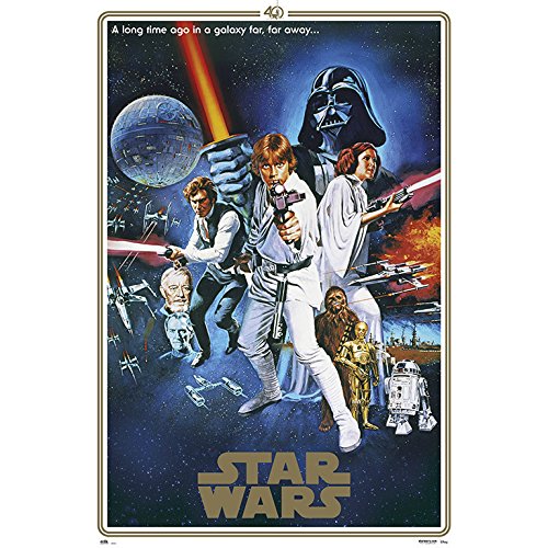 Grupo Erik - Póster Star Wars 40 Aniversario One Sheet B, 61x91,5 cm