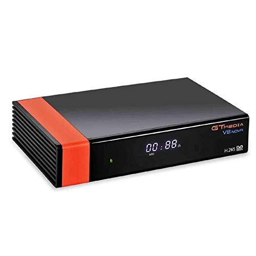 GT Media V8 Nova DVB-S2 Decodificador Receptor de TV Satélite Digital , Wi-Fi / SCART / 1080P Full HD / FTA Integrado, Compatible con Youtube, CC CAM, Newcam, PVR ,Power VU Dre Biss Key (V8)