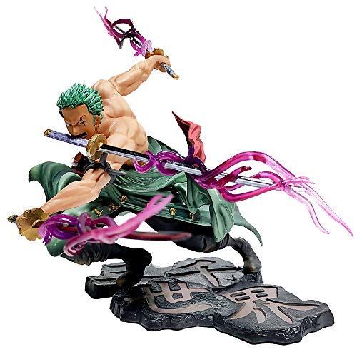 GUANGHHAO One Piece Roronoa Zoro Three Knives Big Thousand World Anime Figura 25cm-New World-Figurilla Decoración Adornos Coleccionables Juguete Animaciones Modelo de Personaje GUANGHHAO One Piece Roronoa Zoro Three Knives Big Thousand World Anime Figura 25cm-New World-Figurilla Decoración Adornos Coleccionables Juguete Animaciones Modelo de Personaje