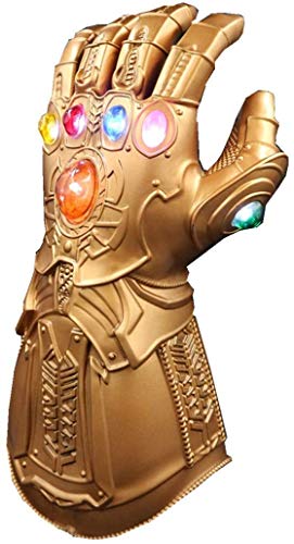 Guante de los Vengadores con Luces led, Guantele Thanos Vengadores 4 Final del Juego Iron Man Infinity Gauntlet Hulk Thanos Capitán América Thor Cosplay con 2 pilas recambio Guante de los Vengadores con Luces led, Guantele Thanos Vengadores 4 Final del Juego Iron Man Infinity Gauntlet Hulk Thanos Capitán América Thor Cosplay con 2 pilas recambio