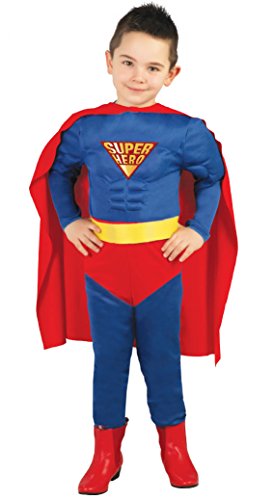 Guirca - Disfraz de Superman, talla 5-6 años, color azul (82670)