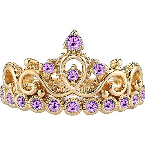 Guliette Verona 14 K Dorado Princesa Corona con Alejandrita Birthstone Anillo (Junio Birthstone) Guliette Verona 14 K Dorado Princesa Corona con Alejandrita Birthstone Anillo (Junio Birthstone)
