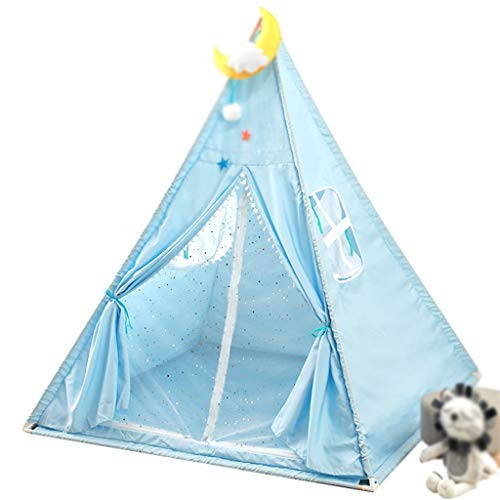 GXju-Folding tent Chang-dq Carpa Cuatro Esquinas de la Infancia, la Tienda Portable de Verano Carpa Anti-Mosquitos Rosa/Azul Tela Carpas / 120 * 120 * 140cm / Madera Soporte Tienda de campaña