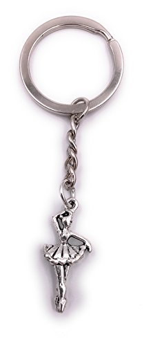 H-Customs Bailarina Figura Llavero Colgante Plata Metal H-Customs Bailarina Figura Llavero Colgante Plata Metal
