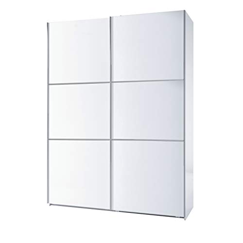 Armario 120x204x50cm 2 Puertas Correderas. Blanco Brillo