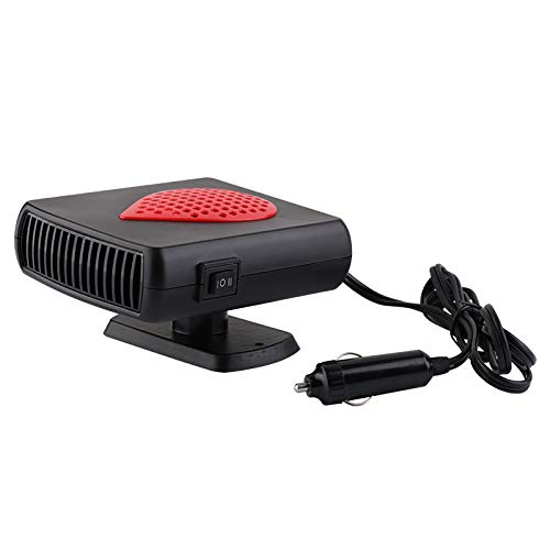 HAL Calentador De Coche General, 12V 150W Car Heater Car Fan Heater with 2 in 1 Heating and Cooling for Fast Heating Defrost Defogger, Windshield Car Heater Fan Plug in Cigarette Lighter - Red