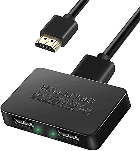 HAL Divisor HDMI 1 en 2 Salida, 4K 3D 1080P Divisor HDMI para Monitores Duales(1 Fuente en 2 Pantallas), 1 Divisor HDMI 1 a 2 Amplificadores para Xbox, PS4, PS3, Reproductor BLU-Ray, DVD, HDTV-Negro HAL Divisor HDMI 1 en 2 Salida, 4K 3D 1080P Divisor HDMI para Monitores Duales(1 Fuente en 2 Pantallas), 1 Divisor HDMI 1 a 2 Amplificadores para Xbox, PS4, PS3, Reproductor BLU-Ray, DVD, HDTV-Negro