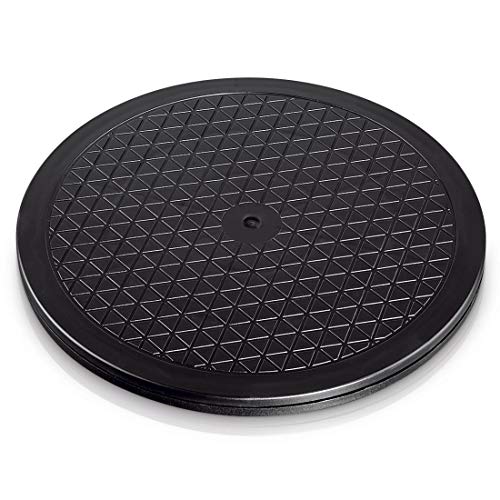 Hama - Plataforma giratoria universal redonda, 25,5 cm, carga de 60 kg (ideal para TV, altavoces, monitores y utensilios de cocina), negra