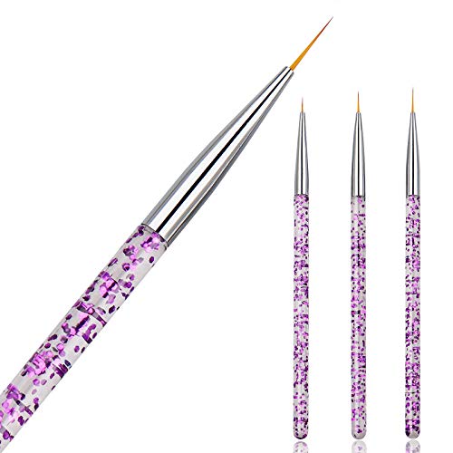 Hanyousheng Cepillo Uñas Para Pintura Brochas,Juego de 3 Pinceles Para Decoración de uñas,Nail Art Pintura Dibujo Línea Herramienta,de Detalle de Uñas Para Dibujando Patrones de Linea Pincel Hanyousheng Cepillo Uñas Para Pintura Brochas,Juego de 3 Pinceles Para Decoración de uñas,Nail Art Pintura Dibujo Línea Herramienta,de Detalle de Uñas Para Dibujando Patrones de Linea Pincel