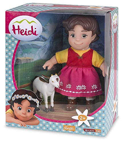 Heidi - Figura 17cm y Blanquita la Cabra 7cm en Blister (Famosa 700012250)