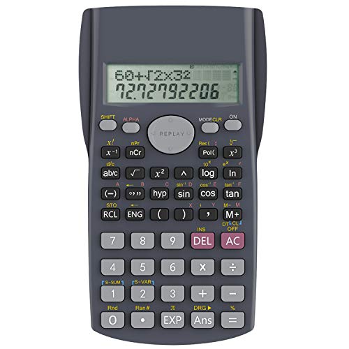 Helect Calculadora Científica de Ingeniería de 2 Líneas, Adecuada Compatible Escuelas y Negocios, Negro Helect Calculadora Científica de Ingeniería de 2 Líneas, Adecuada Compatible Escuelas y Negocios, Negro