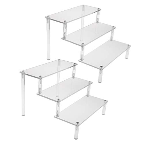 Hellery 2 / Pack 3 Niveles Soporte De Exhibición De Acrílico para Magdalenas Soporte De Exhibición De Dedo Emergente, Soporte para Postres, Organizador De Col Hellery 2 / Pack 3 Niveles Soporte De Exhibición De Acrílico para Magdalenas Soporte De Exhibición De Dedo Emergente, Soporte para Postres, Organizador De Col