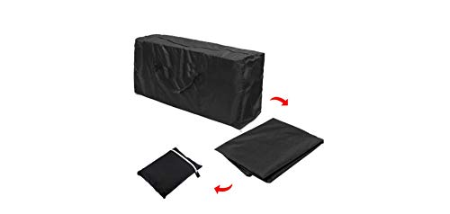 Herefun Bolsa de Almacenamiento Grande 122*39*55cm, Funda Cojín Bolsos con Bolsa Plegables 210D Tela Oxford, Funda Cojín Bolsa de Almacenamiento para árbol de Navidad Sábanas Almohadas Edredón (Negro)