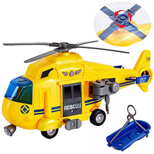 HERSITY Helicóptero de Rescate Policía Modelos de Aviones de Juguete con Luz y Sonidos Aeroplanos para Niños 3 4 5 6 Años HERSITY Helicóptero de Rescate Policía Modelos de Aviones de Juguete con Luz y Sonidos Aeroplanos para Niños 3 4 5 6 Años