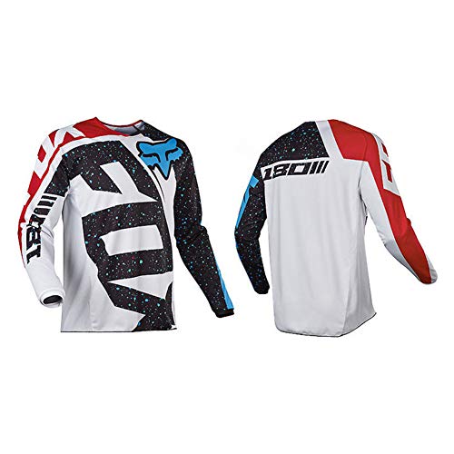 HFJLL Mountain Bike Motocross Jersey Camiseta de Manga Larga - Traje de Descenso al Aire Libre a Prueba de Viento,No.21,L HFJLL Mountain Bike Motocross Jersey Camiseta de Manga Larga - Traje de Descenso al Aire Libre a Prueba de Viento,No.21,L