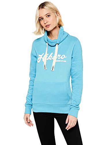 HIKARO Sudadera con Cuello Alto Mujer, Azul (Aqua), 38 (Talla del fabricante: Small) HIKARO Sudadera con Cuello Alto Mujer, Azul (Aqua), 38 (Talla del fabricante: Small)
