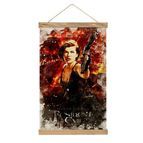 HirrWill Lienzo para colgar un cuadro, película Resident Evil, decoración de pared artística, tiras de madera y cordón, 33.1 x 50.4 cm. HirrWill Lienzo para colgar un cuadro, película Resident Evil, decoración de pared artística, tiras de madera y cordón, 33.1 x 50.4 cm.