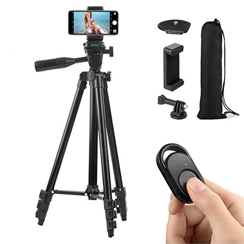 Hitchy Tripode Movil, Tripode iPhone 51 Pulgada 130cm Ligero Smartphone Tripode para iPhone/Samsung/Huawei Celular, Camara y Gopro con Mando Bluetooth Android, Soporte Móvil y Soporte Gopro (Negro) Hitchy Tripode Movil, Tripode iPhone 51 Pulgada 130cm Ligero Smartphone Tripode para iPhone/Samsung/Huawei Celular, Camara y Gopro con Mando Bluetooth Android, Soporte Móvil y Soporte Gopro (Negro)