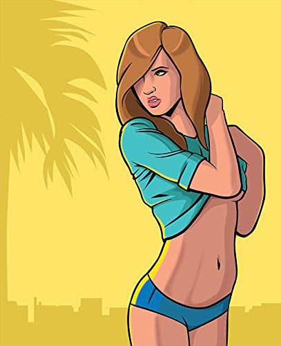 H/L Juego Grand Theft Auto Personaje De Dibujos Animados Arte Cartel Decoración del Hogar Art50X60Cm K1544