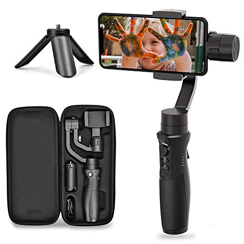 Hohem 3-Axis Gimbal Stabilizer for Smartphone iSteady Mobile Plus Gimbal Handheld with Vlog Youtuber Live Video Record Face Object Tracking Motion Time-Lapse for iPhone 12/11 /Samsung/Huawei and More