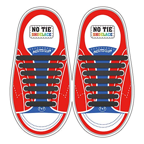 Homar sin corbata Cordones de zapatos para niños y adultos Impermeables cordones de zapatos de atletismo atlética de silicona elástico plano con multicolor de los zapatos del tablero Sneaker boots (Kid Size Black) Homar sin corbata Cordones de zapatos para niños y adultos Impermeables cordones de zapatos de atletismo atlética de silicona elástico plano con multicolor de los zapatos del tablero Sneaker boots (Kid Size Black)
