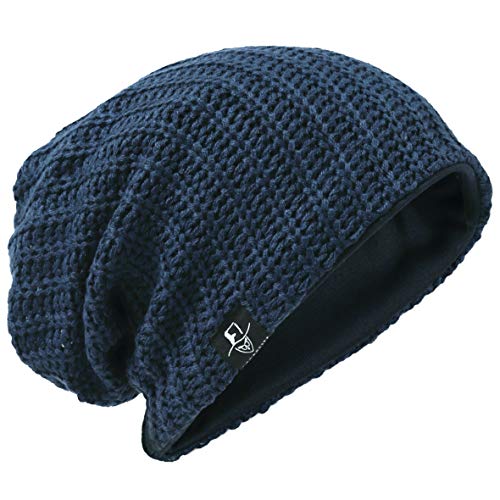 Hombre Gorro de Punto Slouch Beanie Knit Invierno Verano Hat (Acanalado Armada) Hombre Gorro de Punto Slouch Beanie Knit Invierno Verano Hat (Acanalado Armada)