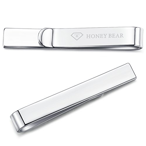Honey Bear Skinny Clip Pasador de corbata - Para Hombre/Chicos Necktie, Acero inoxidable,Boda Negocio Regalo,4cm (Plata brillante solo para el lazo estrecho) Honey Bear Skinny Clip Pasador de corbata - Para Hombre/Chicos Necktie, Acero inoxidable,Boda Negocio Regalo,4cm (Plata brillante solo para el lazo estrecho)