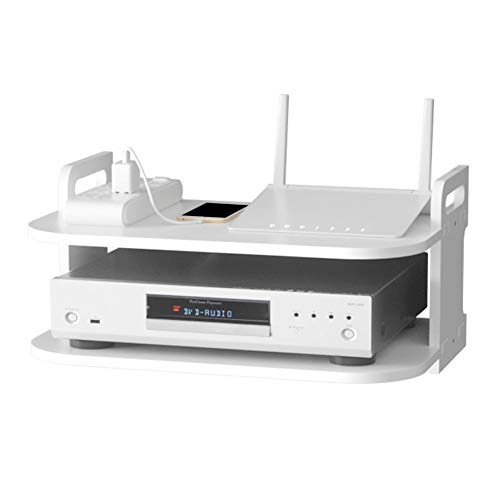 HONUTIGE Estante de TV Box, soporte de pared para reproductor de DVD, estante flotante multiusos para componentes de TV, cajas de cables, enrutadores, mandos a distancia, consolas de juegos HONUTIGE Estante de TV Box, soporte de pared para reproductor de DVD, estante flotante multiusos para componentes de TV, cajas de cables, enrutadores, mandos a distancia, consolas de juegos