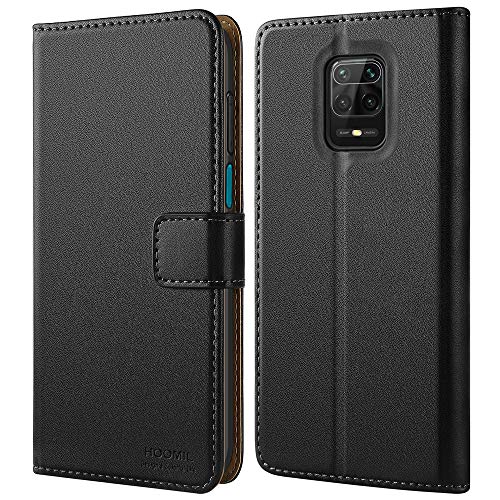 HOOMIL Funda Xiaomi Redmi Note 9 Pro, Funda para Xiaomi Redmi Note 9S, Funda de Cuero PU Premium Carcasa para Xiaomi Redmi Note 9 Pro/Redmi Note 9S (Negro)