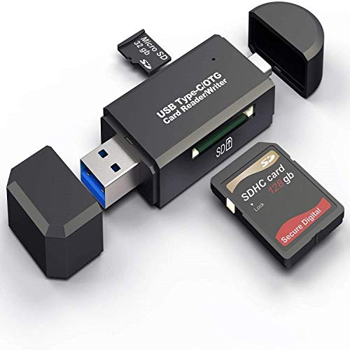 Hoonyer Lector de Tarjetas Memoria SD/Micro SD Lector Tarjetas SD USB 3.0 USB Tipo C para PC y portátil Smartphone Tablet con función OTG