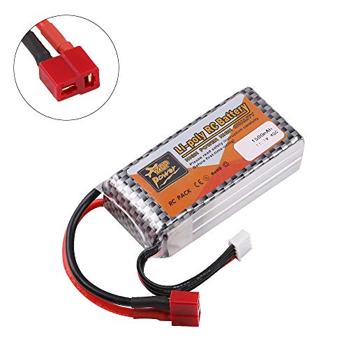 Hootracker ZOP Power 1500mAh 11.1V 3S LiPo Battery 40C T Plug for RC Car Airplane Helicopter