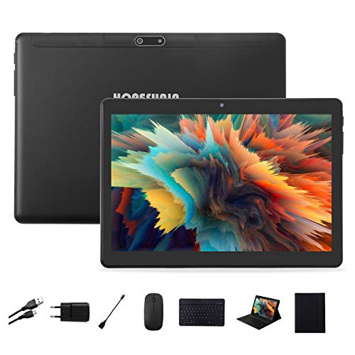 HOPESUNIN Tableta Android de 10Pulgadas con Sistema operativo Android 9 .0, 4 GB de RAM, 64 GB de ROM-certificación gsm de Google, Ultra-Thin 8000 mAh / 5 MP 8 MP/Type-C (Negro)