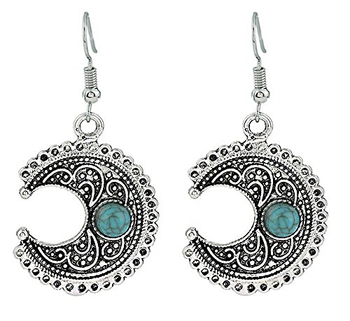 Hosaire Pendientes de Plata de Modelo de la Turquesa de la Luna Moda Muchachas de Las Mujeres Pendientes Mujeres de la Joyería Accesorios Hosaire Pendientes de Plata de Modelo de la Turquesa de la Luna Moda Muchachas de Las Mujeres Pendientes Mujeres de la Joyería Accesorios
