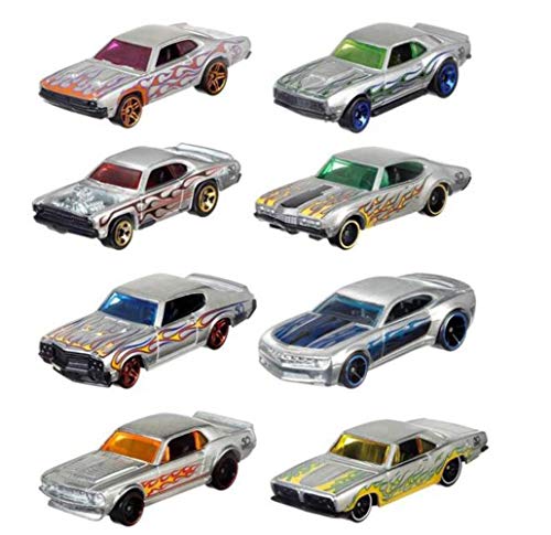 Hot Wheels Mattel 50th Anniversary Zamac Model Cars Set de 8 FRN23 Hot Wheels Mattel 50th Anniversary Zamac Model Cars Set de 8 FRN23