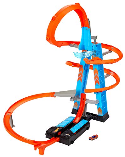 Hot Wheels - Pista y garaje para coches de juguetes, regalo para niños y niñas +5 años (Mattel GWT39), Embalaje sostenible