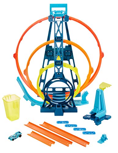Hot Wheels Track Building Pista Triple Looping, pista de coches de juguete (Mattel GLC96) , color/modelo surtido Hot Wheels Track Building Pista Triple Looping, pista de coches de juguete (Mattel GLC96) , color/modelo surtido