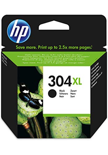 HP 304XL Black Original 8.5ml 300páginas Negro Cartucho de Tinta - Cartucho de Tinta para impresoras (HP, N9K08AE, Negro, Deskjet 3720, Deskjet 3730, Standard Yield, 8,5 ml)