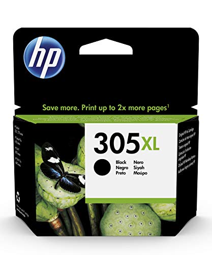 HP 305XL 3YM62AE, Negro, Cartucho de Tinta de Alta Capacidad Original, compatible con impresoras de inyección de Tinta HP DeskJet Series 2700, 4100, Envy Series 6020, 6030, 6400 y 6430 HP 305XL 3YM62AE, Negro, Cartucho de Tinta de Alta Capacidad Original, compatible con impresoras de inyección de Tinta HP DeskJet Series 2700, 4100, Envy Series 6020, 6030, 6400 y 6430