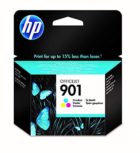 HP 901 CC656AE, Tricolor, Cartucho de Tinta Original, Compatible con impresoras de inyección de tinta HP Officejet All-in-One 4500, J4580, J4680