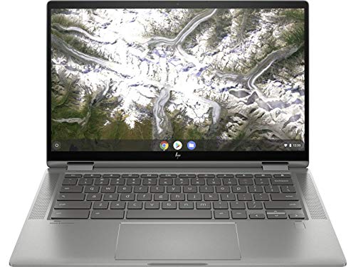 HP Chromebook x360 14c-ca0000ns - Ordenador portátil de 14" FullHD Convertible (Intel Core i3-10110U, 4GB RAM, 64GB eMMC, Intel UHD, sistema operativo Chrome OS) plata - Teclado QWERTY Español