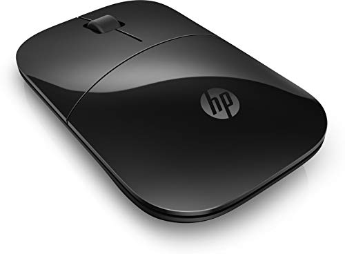 HP Z3700 RF - Ratón óptico inalámbrico 1200 DPI, color negro brillante