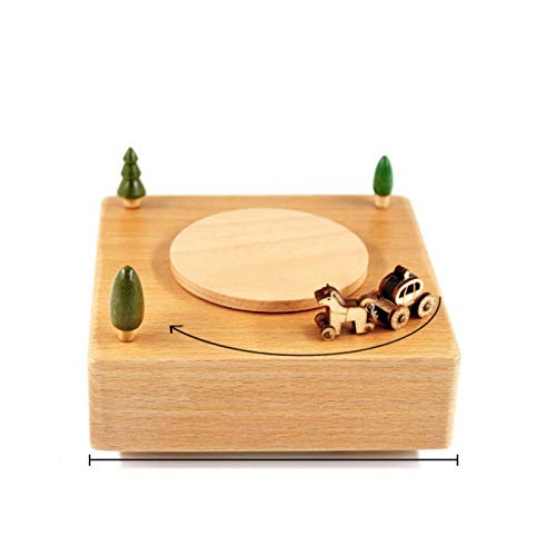 hsy Caja de música Vintage,Madera Regalo Juguete clásico Joyero Musical Joyero para niñas Decoración Navidad/Hallow Joyero Musical Decoración hogareña Gran Regalo para Mano clásica Caja Muisc