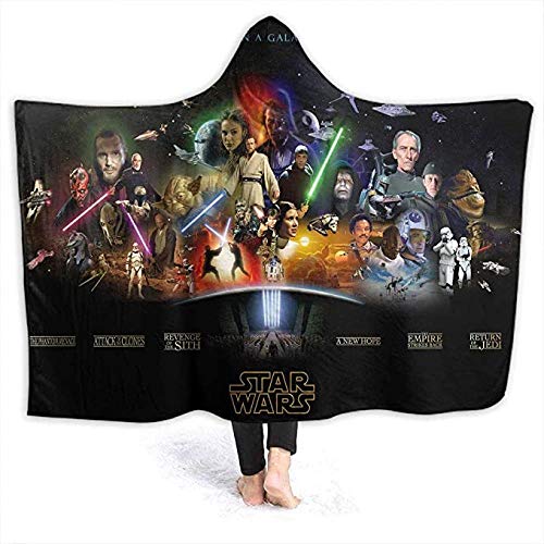 HUA JIE Manta Estampada Capa Mágica S-Tar W-Ars Abrigo De Mantas con Capucha para Usar, Mantas para Usar Manta Suave De Felpa Acogedora para Adultos Y Niños HUA JIE Manta Estampada Capa Mágica S-Tar W-Ars Abrigo De Mantas con Capucha para Usar, Mantas para Usar Manta Suave De Felpa Acogedora para Adultos Y Niños