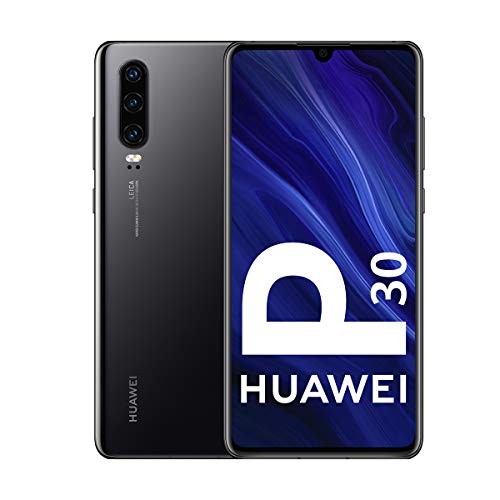 Huawei P30 - Smartphone de 6.1" (Kirin 980 Octa-Core de 2.6GHz, RAM de 6 GB, Memoria interna de 128 GB, cámara de 40 MP, Android) Color Negro [Versión española]